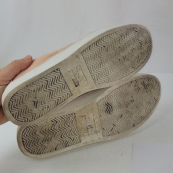 Toms Salmon Luca Canvas Wrapped Round-Toe Slip-On Sneakers - Picture 12 of 13